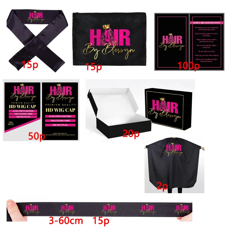 Custom Wig Bags Satin Hair Bundle Bag Satin Pouch Wigs Packaging Bags With Drawstring Storage Bags