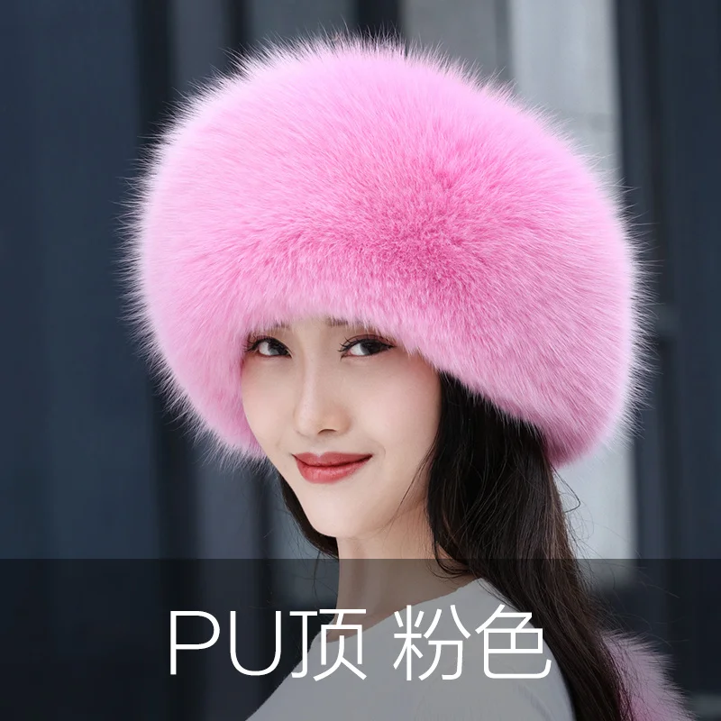 Winter Hats Woman Real Fox Fur Hat Ushanka Earflap Hat Women's Trapper Bomber Hats Outdoor Fashion Warm Raccoon Natural Fur Hat