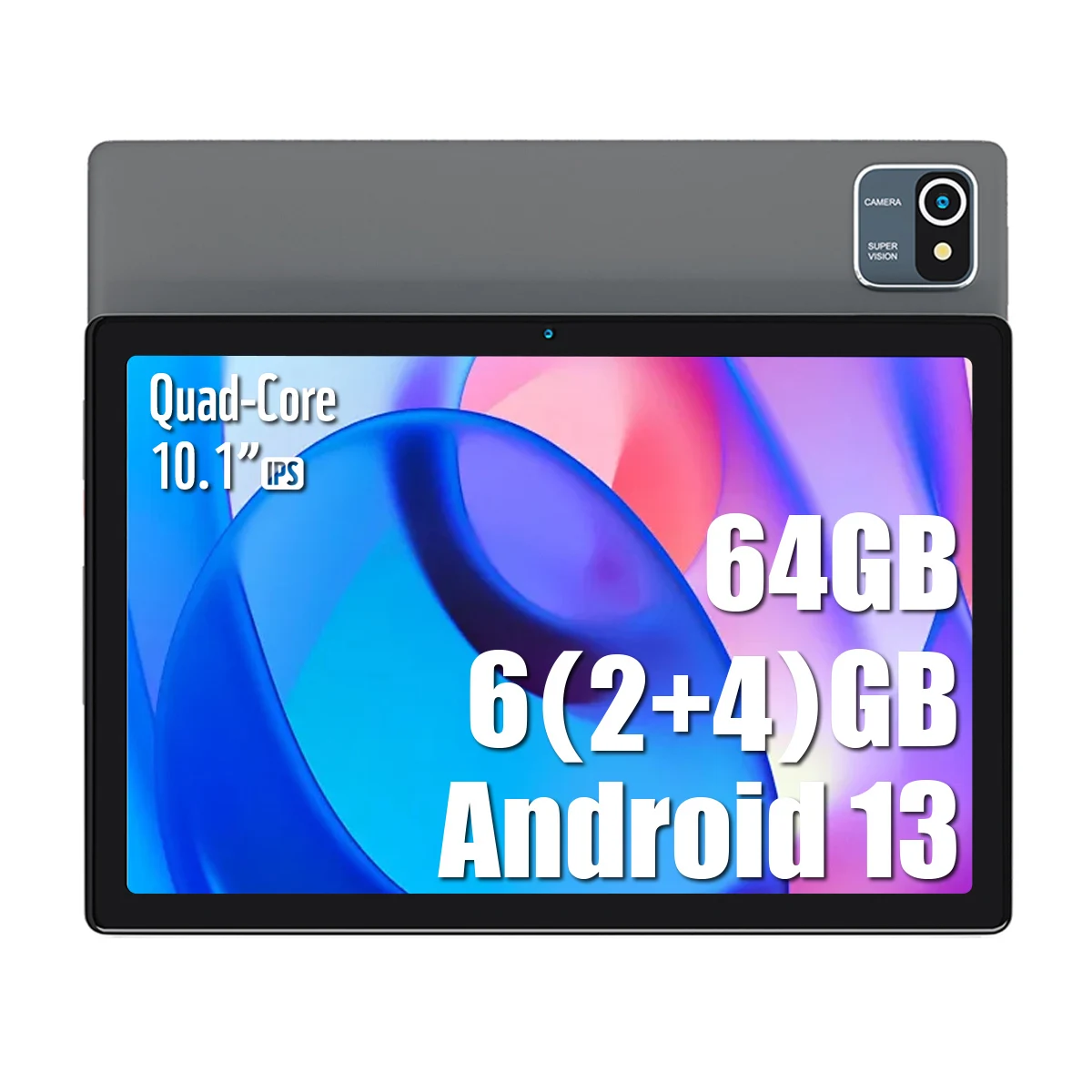 10 inch Tablet Android 13 Tablets Quad-Core Pad 6GB+64GB+128GB Expand 5000mAh 1280x800 HD Touch Screen Bluetooth 2.4GHz WiFi 6