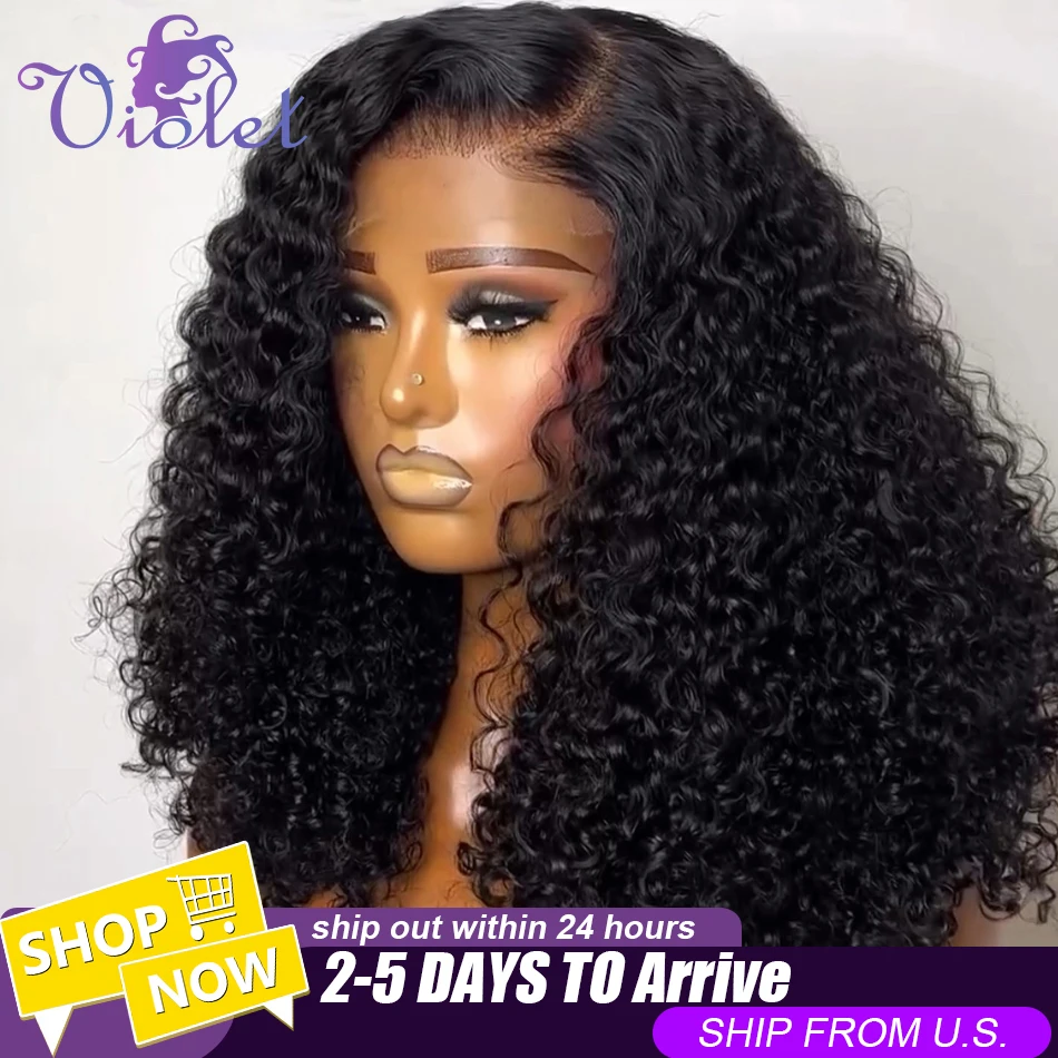 220% Curly Short Bob Wigs 13x4 Lace Front Human Hair Wigs Deep Wave Transparent Lace  4x4 Lace Closure Wigs Human Hair For Women