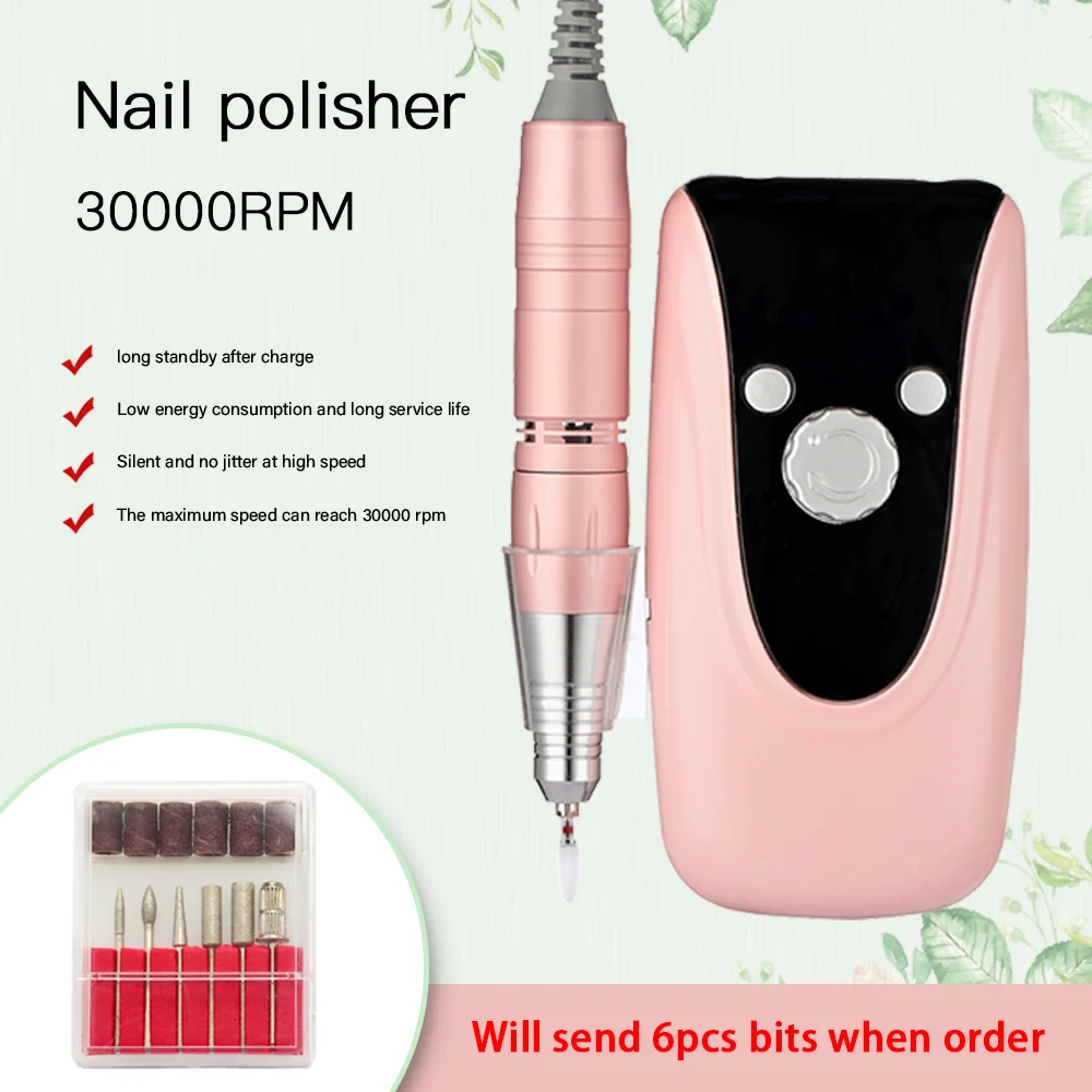 30000rpm electric nail drill kit nail polishing microcomputer portable charging