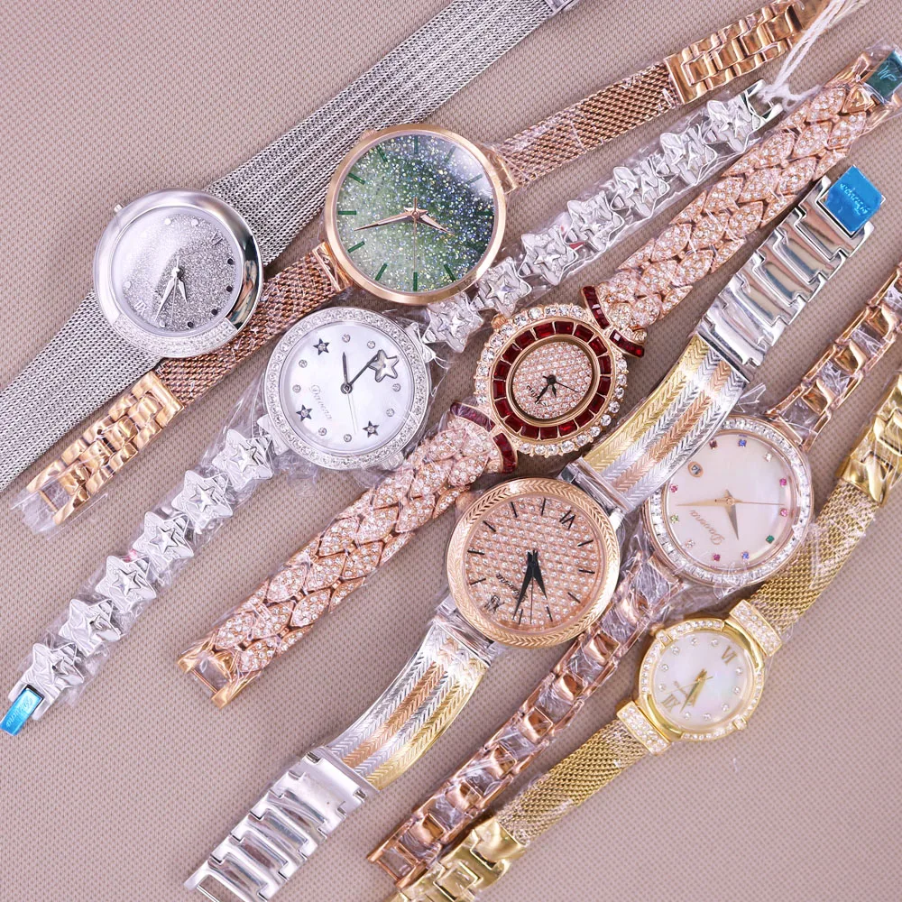 SALE!!! Discount Davena Melissa Crystal Old Types Lady Women's Watch Japan Mov't Fashion Bracelet Metal Girl's Gift