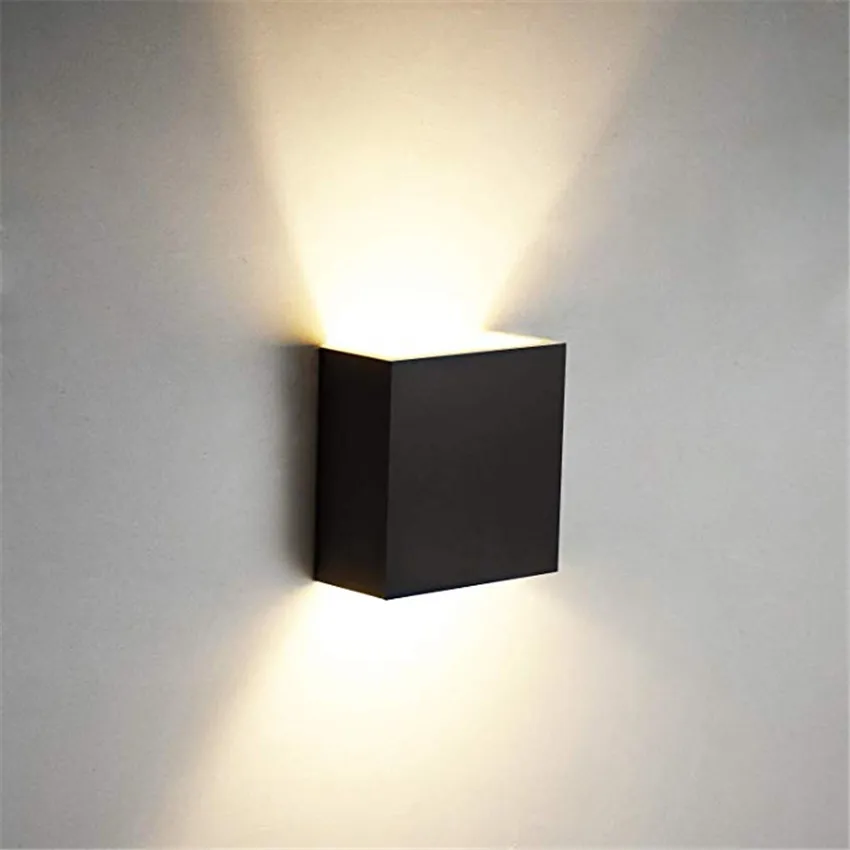 6W Lampada Luminaria LED Aluminium Wall Light Rail Project Square LED Lamp Bedside Room Bedroom Lighting