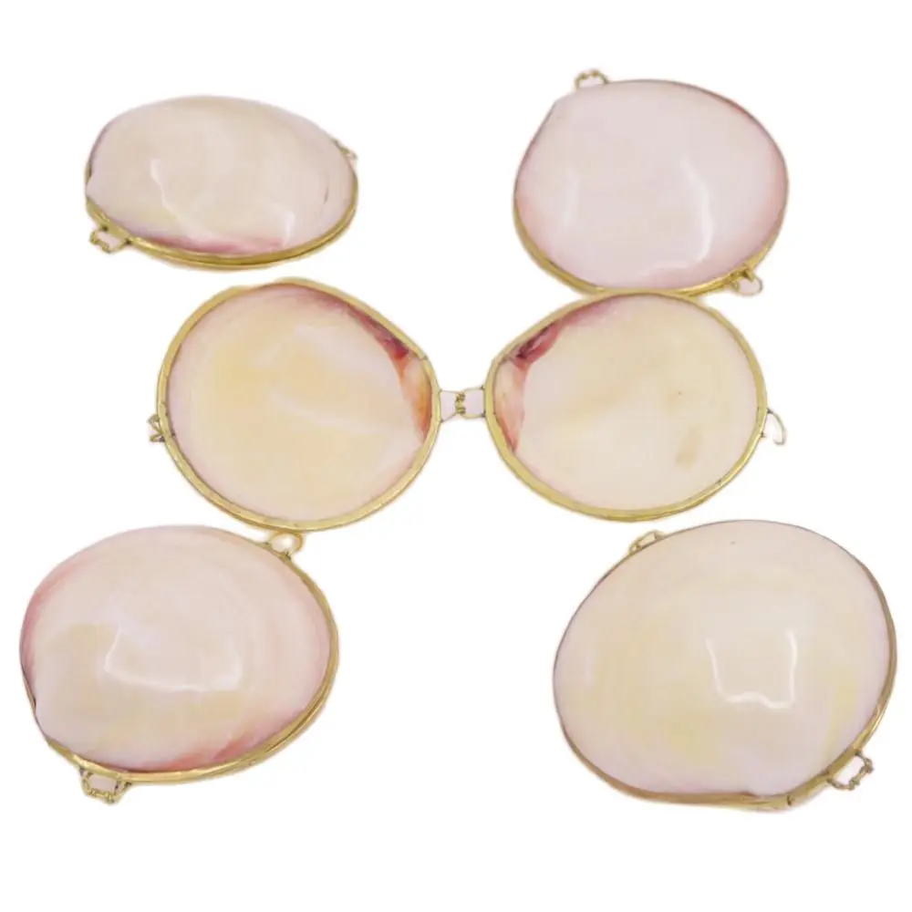 5 PCS 60mm-70mm Clam Shell Box Natural White Mother of Pearl Jewelry Boxes