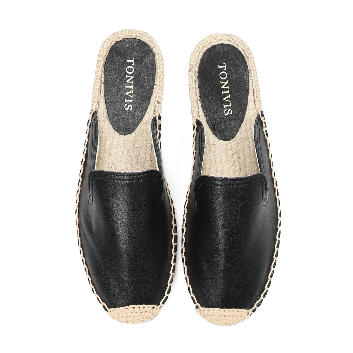Espadrilles Shoes Genuine Leather Solid Summer Rubber Unicornio Mules Pantufa Women's Simple Mule Breathable Flat