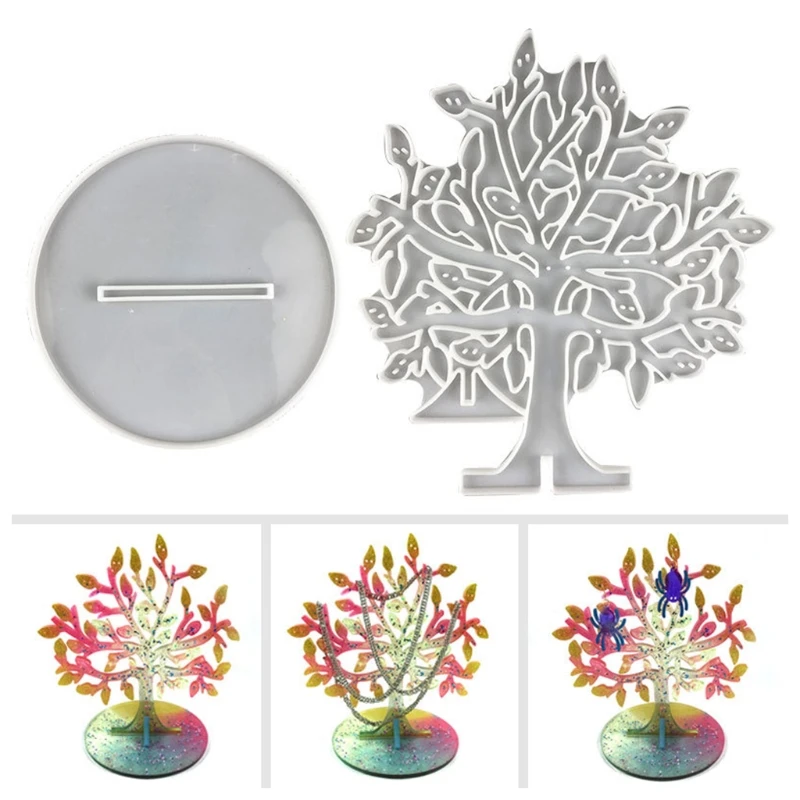 Epoxy Resin Mold Jewelry Display Stand Silicone Casting Mold for Jewelry Storage Rack Earrings Pendant Crafts Home Decor