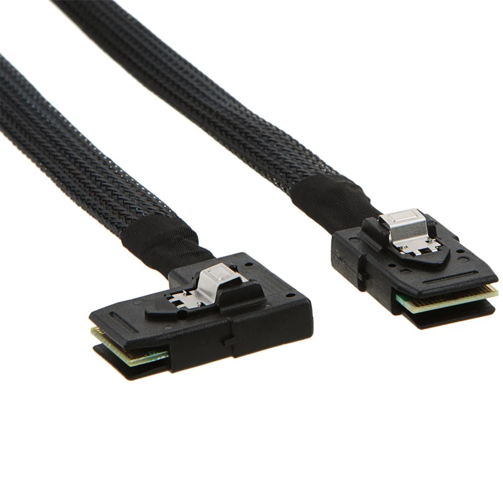 Internal Mini SAS SFF-8087 to Right/Left Angle SAS SFF-8087 Mini SAS to SAS Cable Compatible with RAID or PCI Express Controller