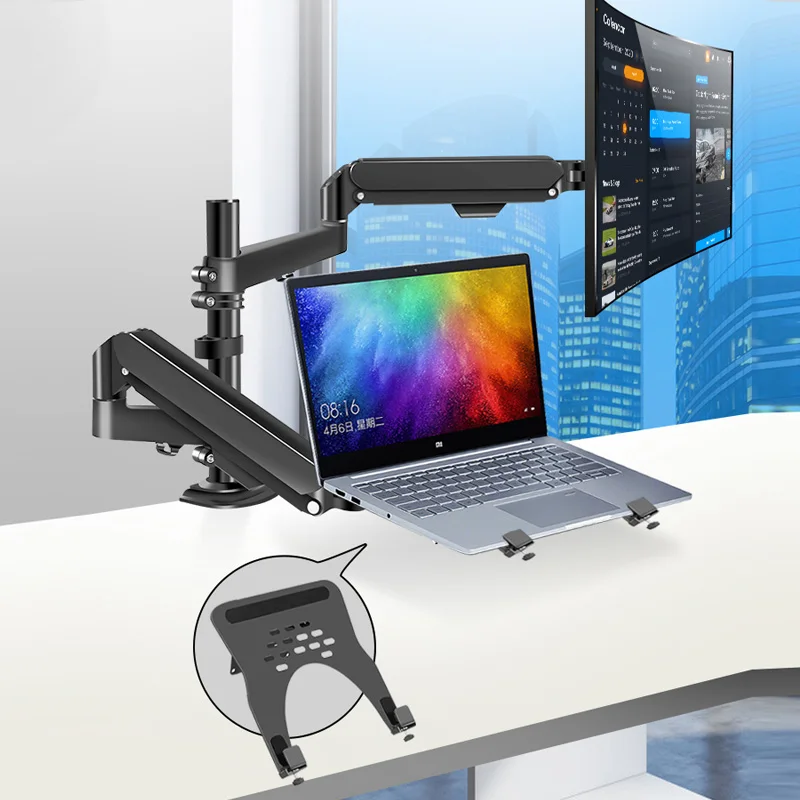 Laptop Holder Stand 10-16" Height Adjustable Desktop Soporte Monitor Tilt and Swivel Full Motion Mount Arm Suporte Mesa PC XY360