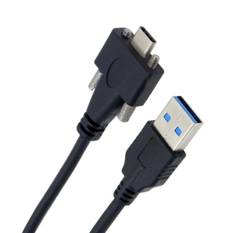 USB 3,0 A Stecker auf USB 3,1 typ c USB-c Typ-C mit Dual Schrauben Locking mnnlichen daten Kabel Standard USB 3,0 Panel Mount T