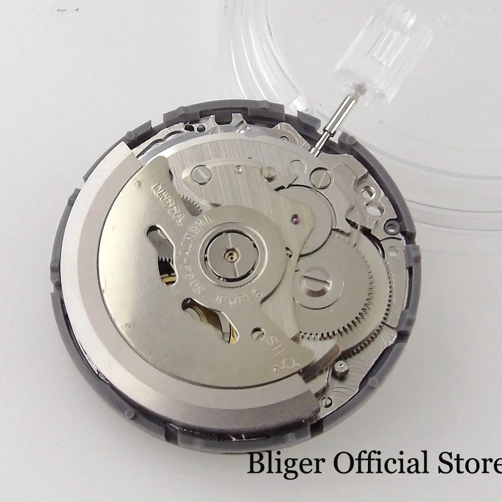 New Accessories NH38A 24 Jewels Stainless Steel Automatic Watch Movement 21600BPH Watch Parts for Men diving Watches