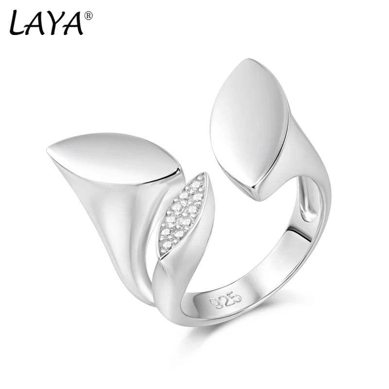 Laya 925 Sterling Sliver High Quality Zircon Individual Design Fashion Thick Ring For Women Neutral Jewelry 2021 Trend