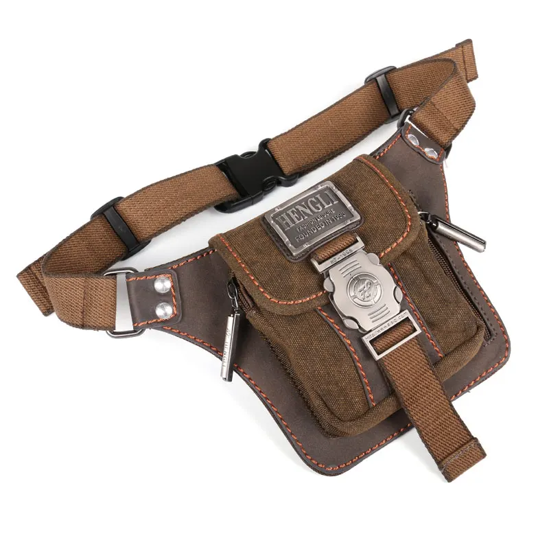 Belt Bag Mini Retro Fashion Portable Waist Bag Purse Wearable Vintage Canvas Leisure Tourism Waist Packs Tactical Fanny Pack