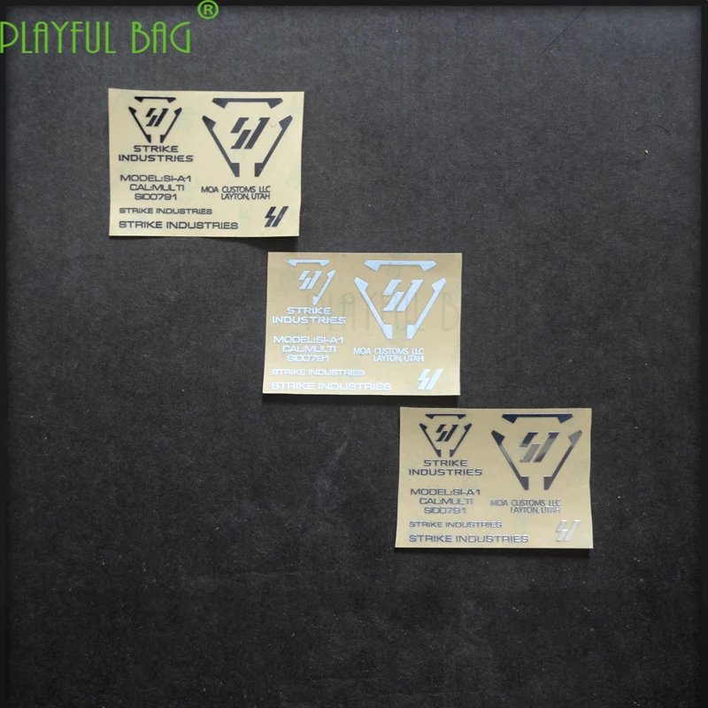 SI outdoor activities CS M4 gel water Bullet gun waterproof DIY metal sticker of Jinming 8 SCAR 416 new Weil M4 g36 L12
