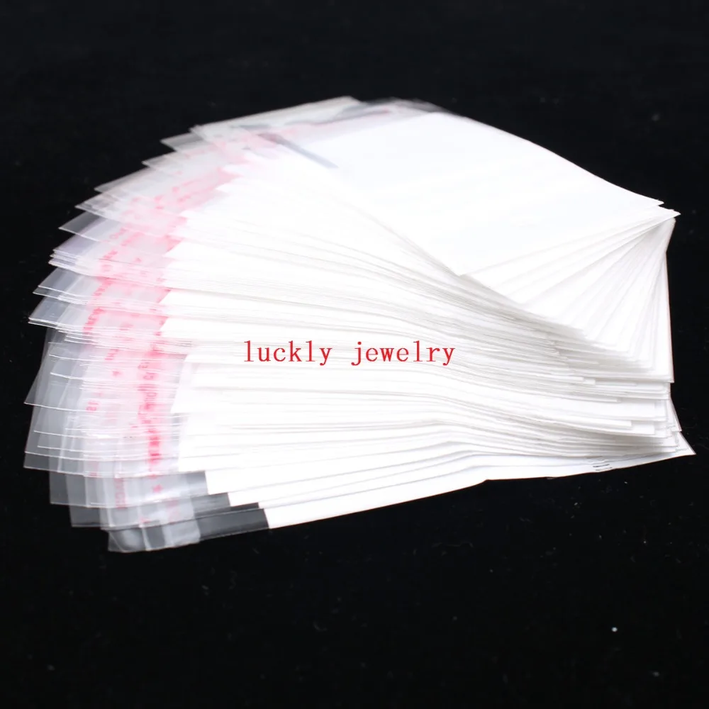 Lot 300pcs in bulk White Packaging Jewelry Plastic OPP Self Seal Bag For Pendant 45*100mm