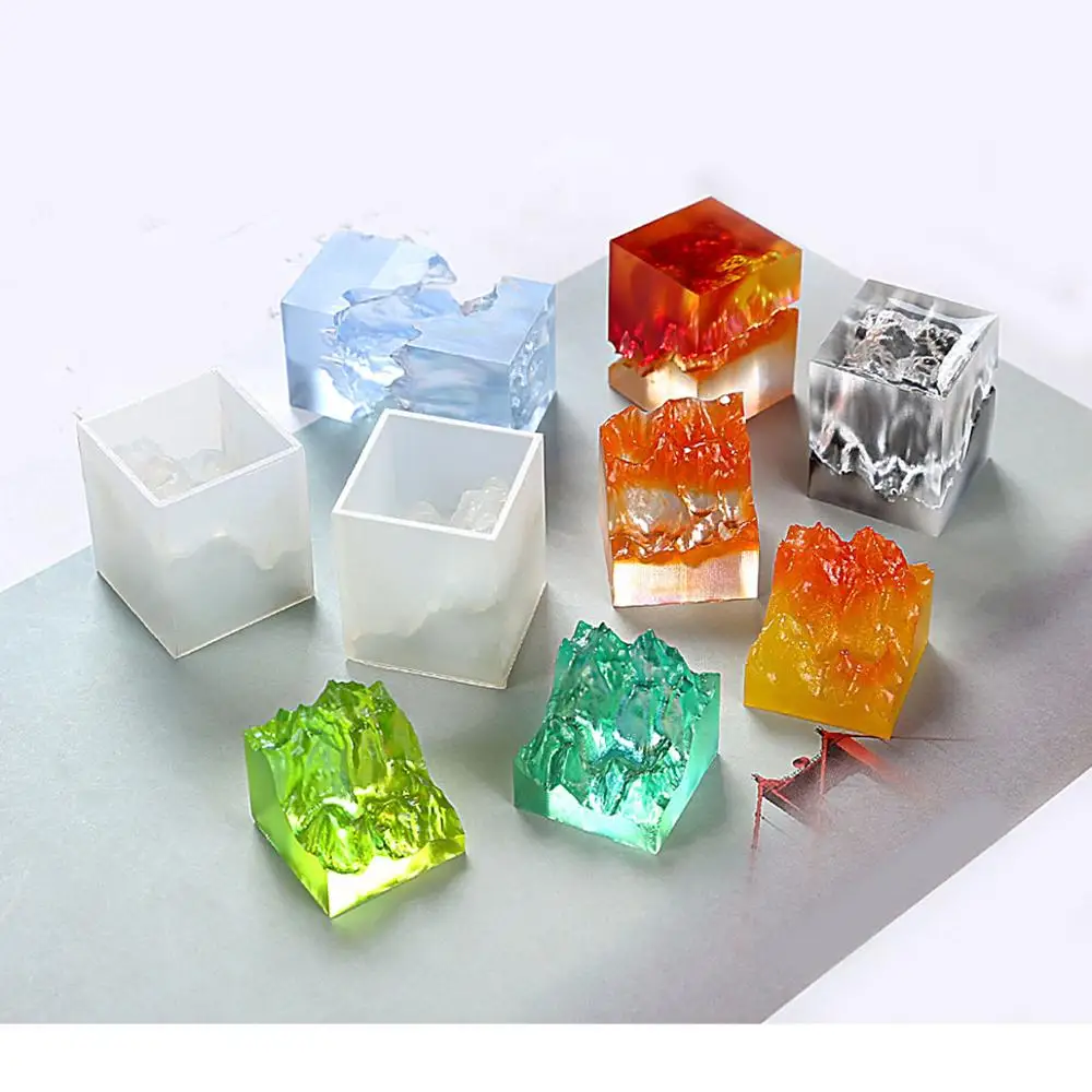 Resin Jewelry Moulds Snow Mountain Peak Broken Mountain Ocean Micro Landscape Silicone Mold