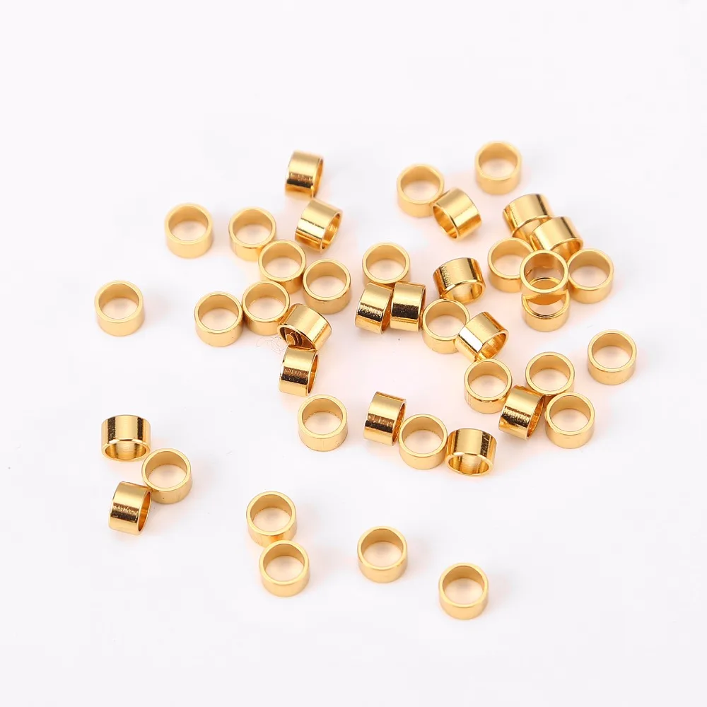 100pcs stainless steel Gold Color Closed Rings DIY Jewelry Accessories 5mm/6mm Diameter  findings marketing