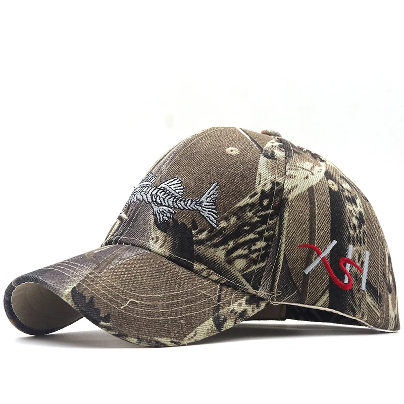 Fish Bone Men's Baseball Cap Women's Snapback Fishing Embroidery Dad Hat Man Trucker gorra Summer Fisher Brand Men Cap
