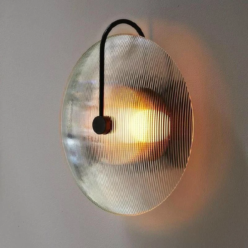Modern Led Wall Lamp Creative Stripe Glass Nordic Gold Lighting Fixture Living Bathroom Bedside Bedroom Decoration Sconce Lights