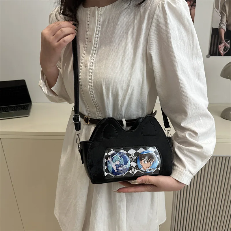 Cute  Ear Crossbody Bag Fashionable Versatile Single Shoulder Women's Bag Stylish Small Bag Trendy Daily Match Polyester