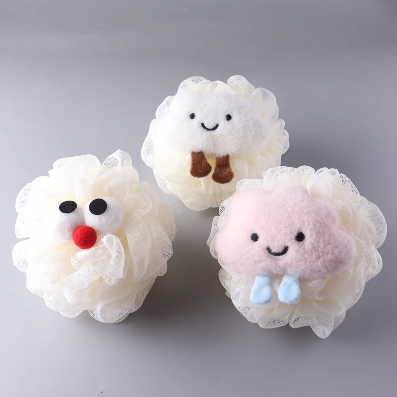 New Cute Mengmeng Bath Ball Large Supermarket Soft Bubble Net Cloud Cartoon Ball Bath Flower Bath Wipe