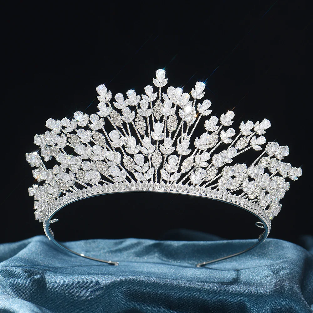 New luxury Baroque Alloy Rhinestone Crown Wedding Dress Wedding Banquet Bride Crown Accessories 268296