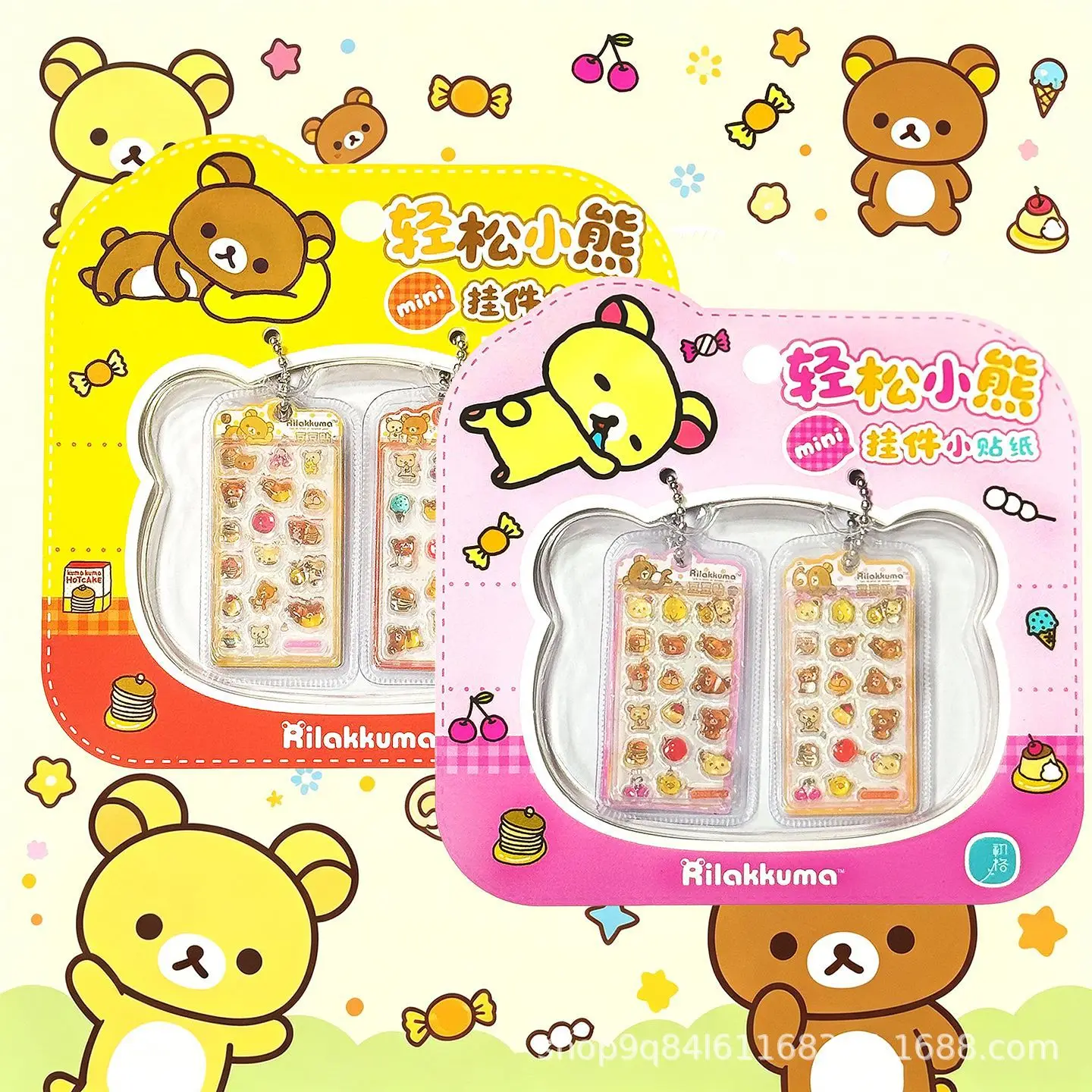 Genuine Rilakkuma San X Authorized Mini Embossed Stickers Pendant Charms Sticker Set For Diy Scrapbook Notebook Decoration