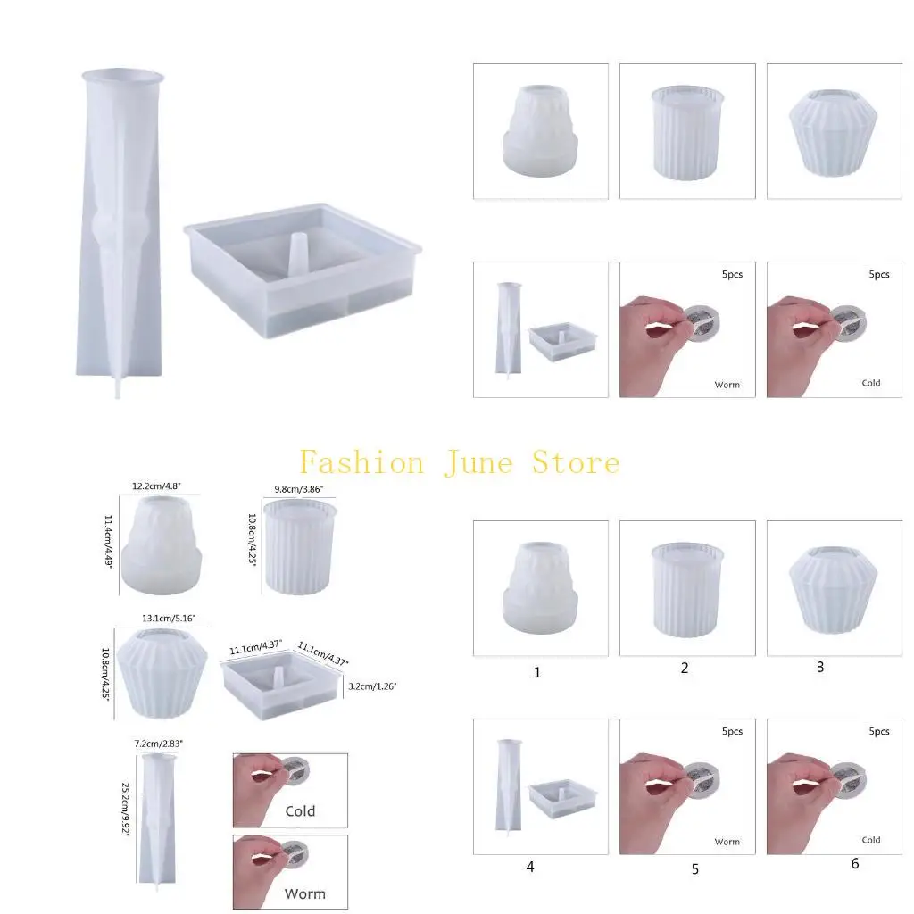 N5KA DIY Crystal Table Lamp Epoxy Resin Mold Touch Decoration Desk Lamp For Bedroom Bar Silicone Molds Casting Molds