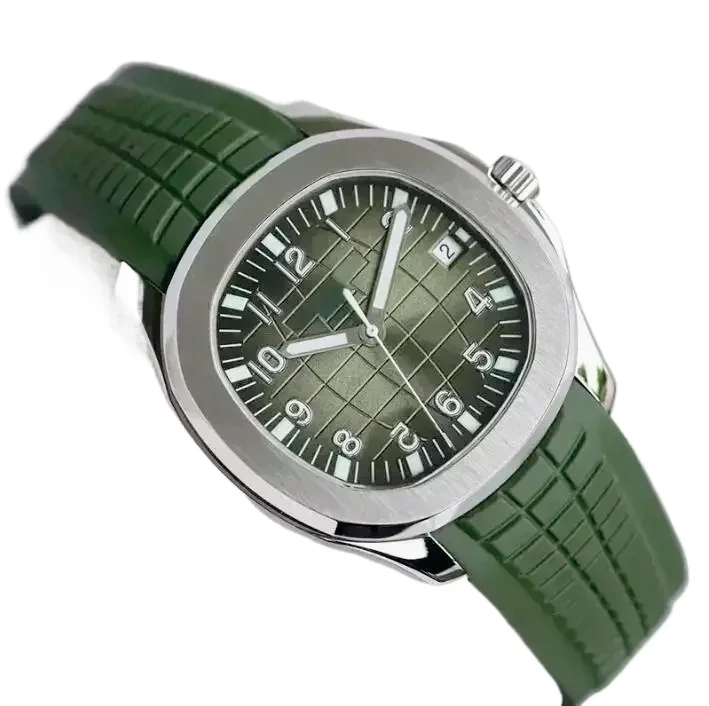 2026 Mens Automatic Mechanical Watches Sapphire Luminous Stainless Steel Rubber Band