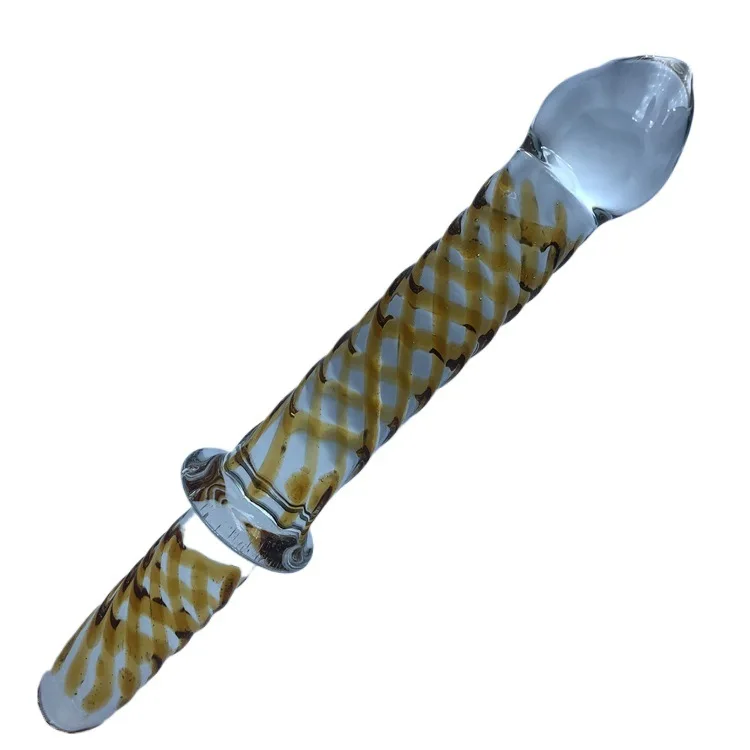 210x33mm New Glass Anal Plug with Beads Masturbator BDSM Couple Sex