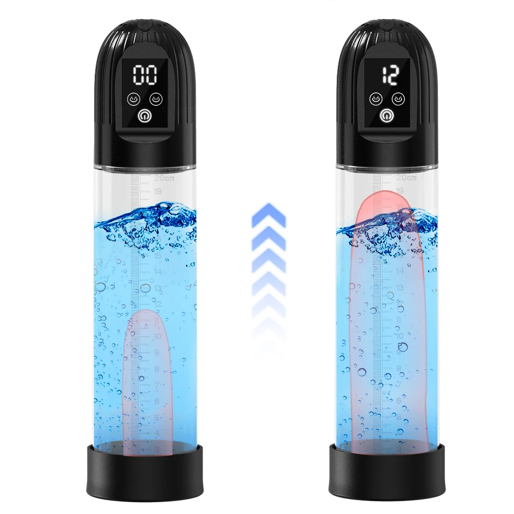 Automatic 4 Suction Modes Vacuum Penis Pump Vacuum Sex Toys for Male Masturbation Penis Extender Vacuum Pump Enlargement
