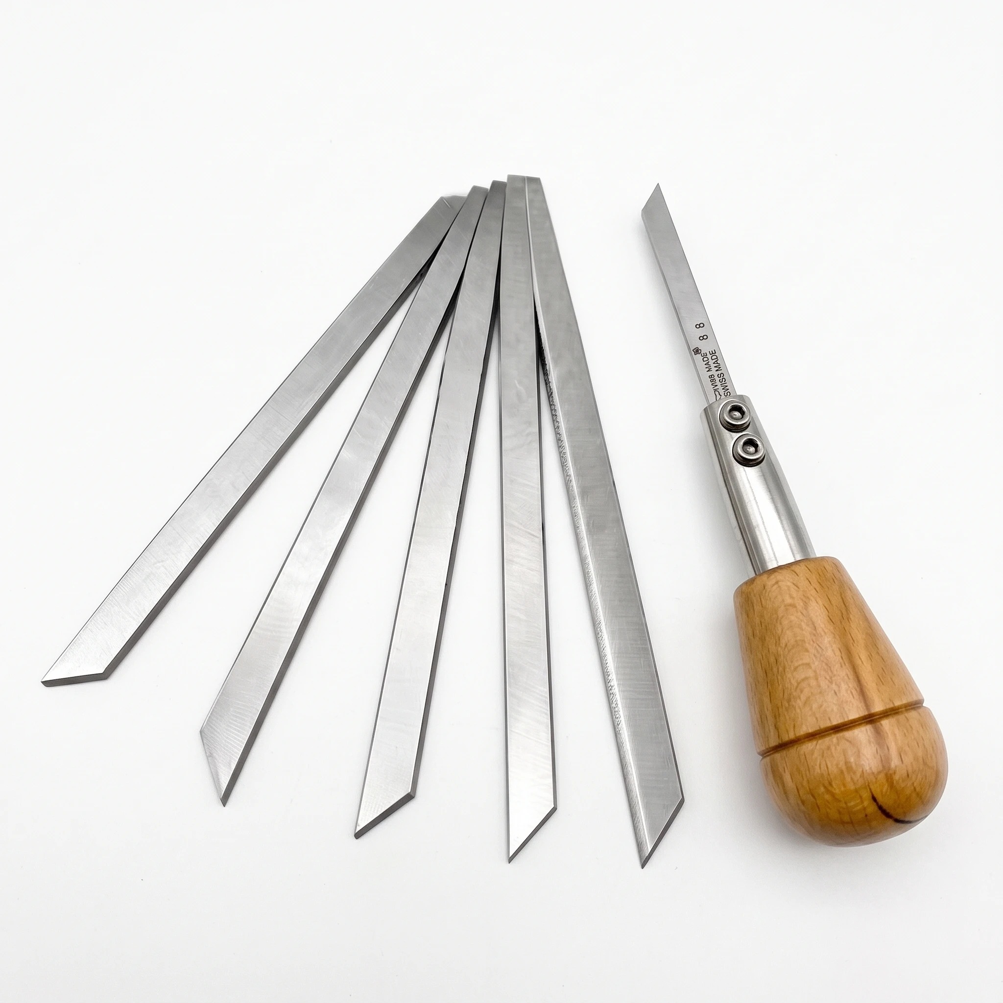 6PCS Liner Graver with Wooden Handle Gold Silver Florentine Finish Knife Metal Surface Texturing Carving Chisel Engraving Set