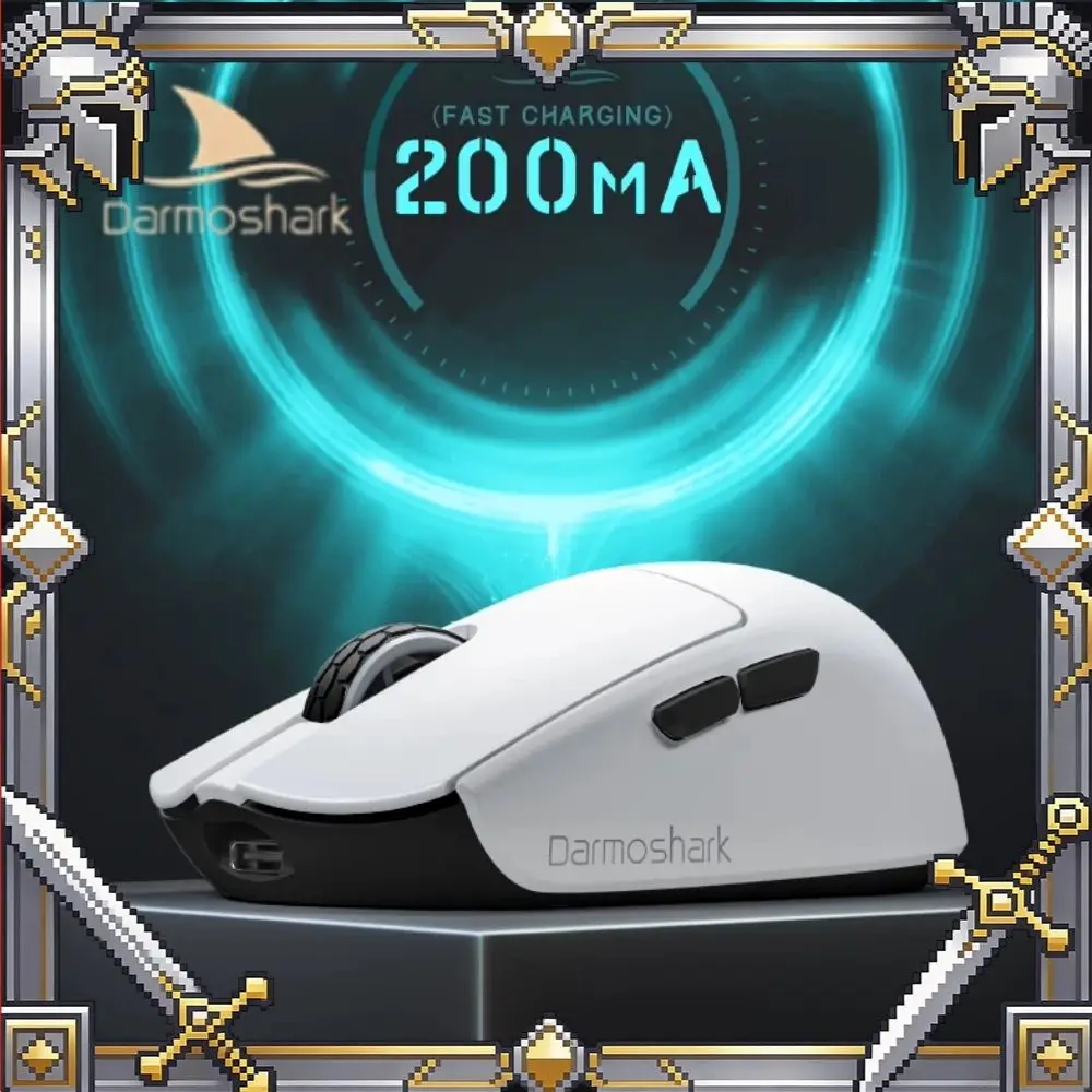 Darmoshark M5V2 Wireless Mouse Tri-mode PAW3950 Dual 8kHz 30000DPI Esports Game Mice 36g Lightweight Finger Grip Gaming Mouse