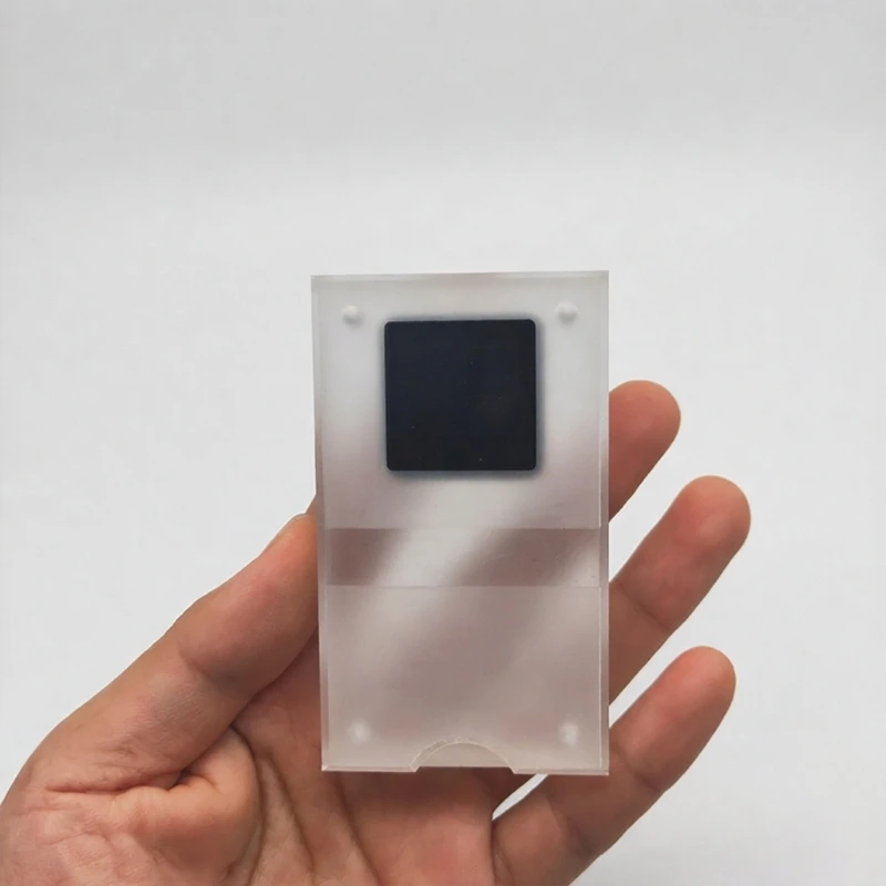 Clear Acrylic Loose Stone Display Box for Sample Storage with Black Insert Pad and Compact Display Profile Use E0BF