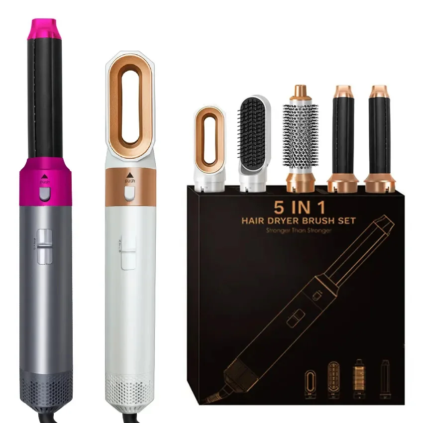 5 in 1 Hair Curler Hot Comb Set Professional Curling Iron Hair Straightener Styling Tool  Airwrap Hair Dryer Household