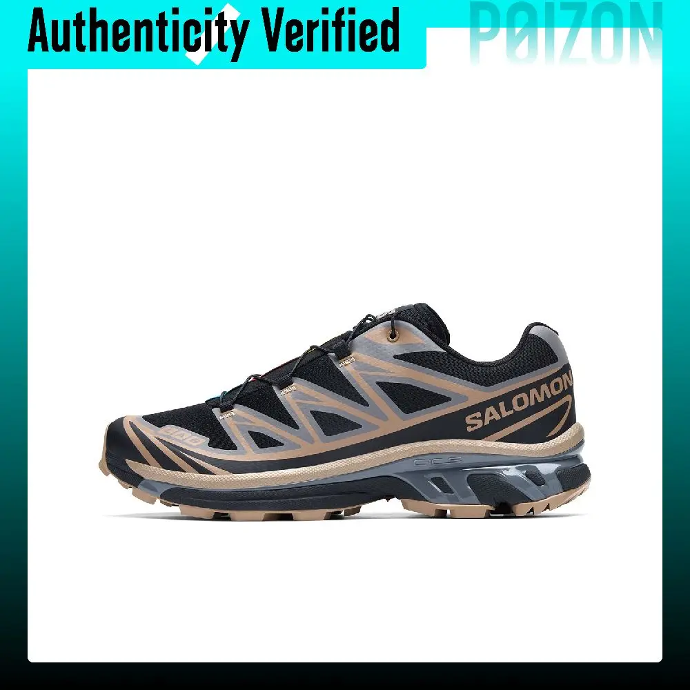 SALOMON XT 6 Comfortable Low top Running Shoes Unisex Black Brown L47582400
