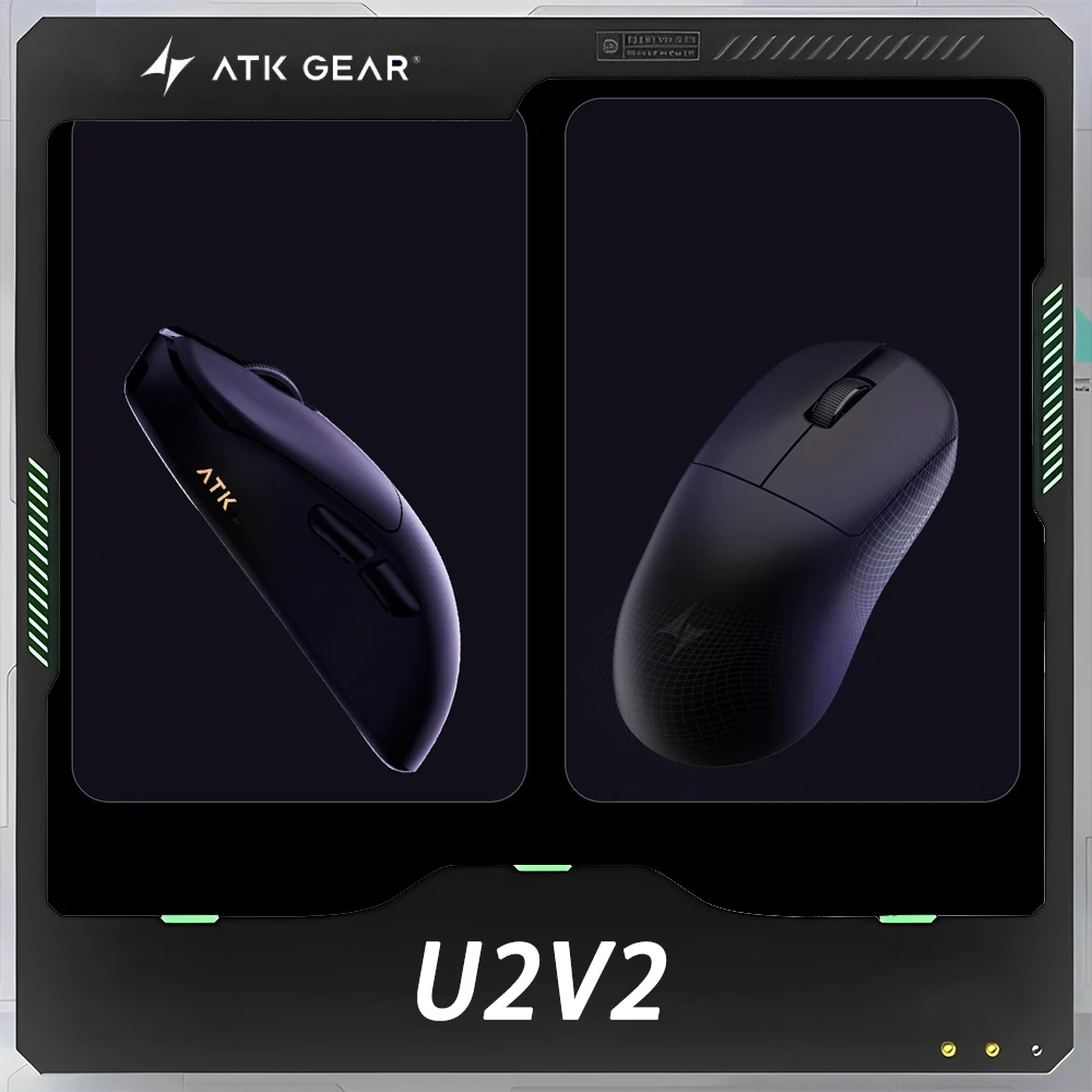 ATK U2V2 Ultimate/MINI Plus Wireless Mouse Dual 8K PAW3955 Lightweight Low Latency E-sports Mouse Ergonomic Gaming Custom Gifts