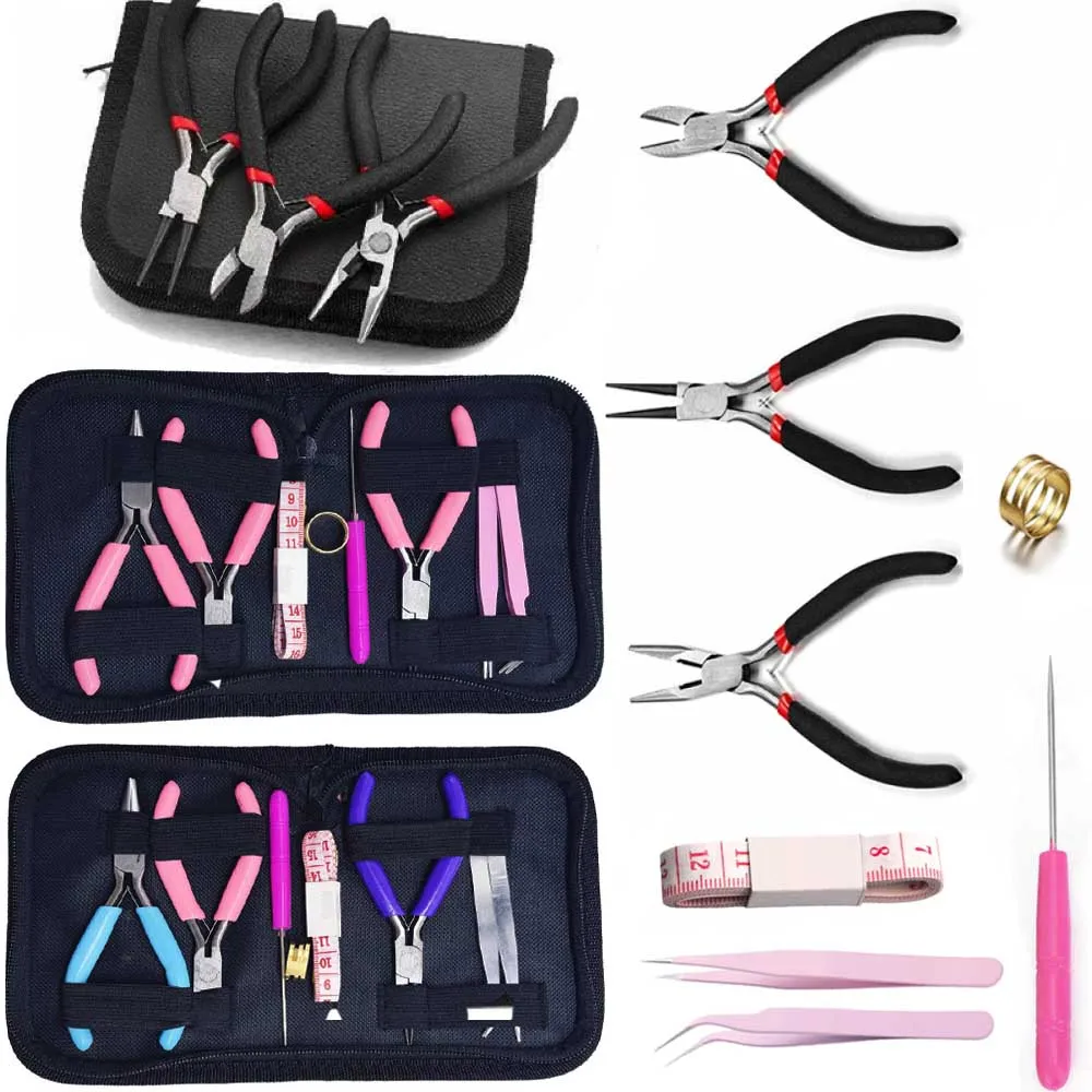 1 Pack Jewelry Making Supplies Kits with Jewelry Pliers Jump Rings Opener Awl Thread Scissors Helping Hands for Jewelry Repair