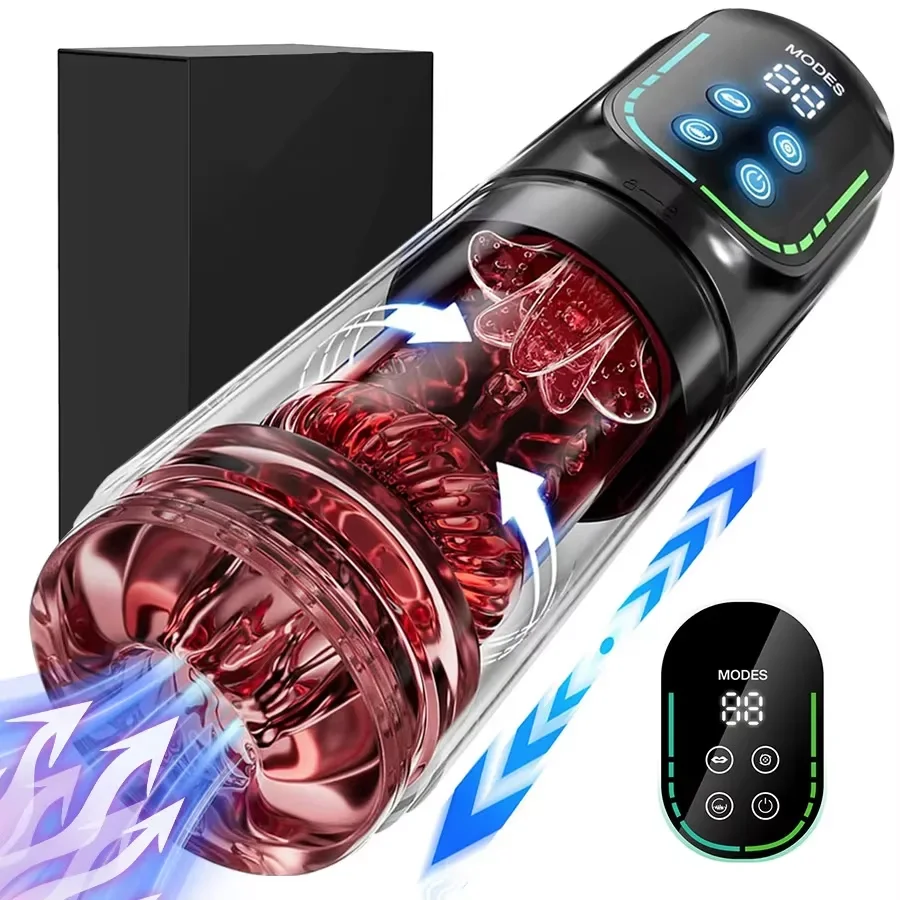 Automatic Male Masturbator Cup Automatic Blowjob Suking Machine Real Vagina Pocket Pussy Penis Oral Masturbatio Sex Toys For Men