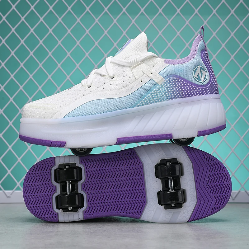 Children's Roller Skates Skate Shoes Teenagers Sneakers Four Wheels Students Skateboard Sports Shoes Girls Boys Gifts For Kids