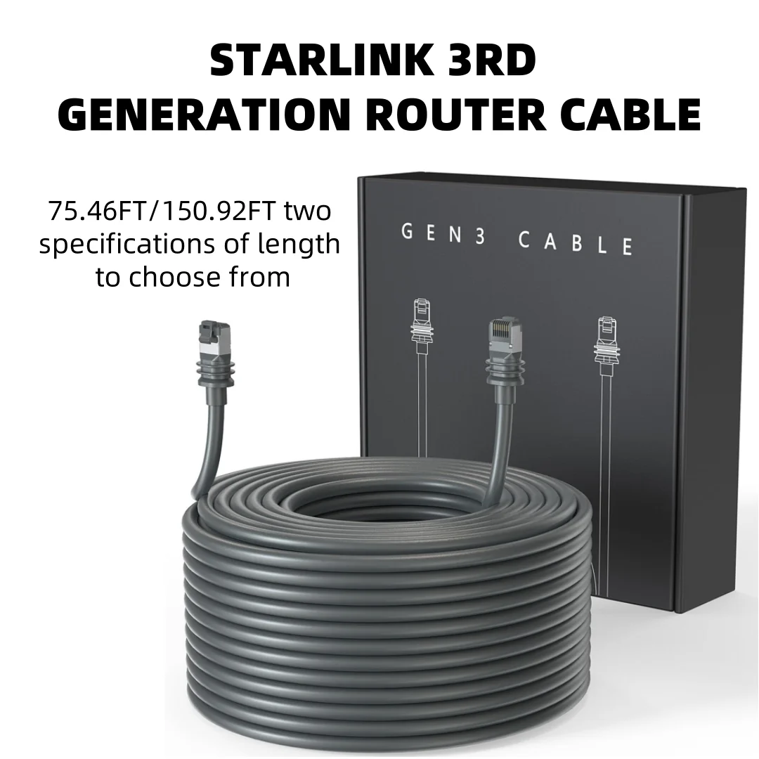 For Starlink 3Rd Generation Router Cable, Gigabit Ethernet RJ45 Router Cable, Used For Starlink Satellite 3Rd Generation Devices