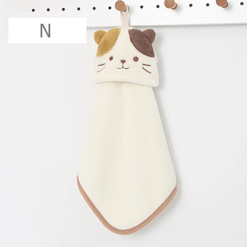 Animal Soft  Shower Towel Coral Velvet Quick Drying Hanging Kitchen Supplies Cleaning Cloth Hand Towel Microfiber Towel
