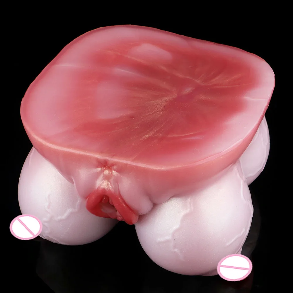 GEEBA Male Masturbator Unique Quad-Breast Alien Design Soft Silicone Pocket Pussy Realistic Texture Adult Onshole Men's Stroker