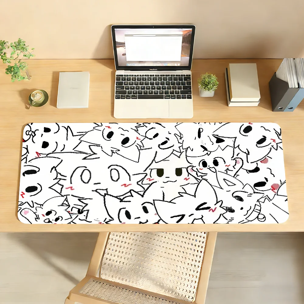 Cute B-Boykisser Silly Cat Mouse Pad Computer Laptop Rubber Non-slip Mouse Mat Mousepad Gamers Decoracion Desk Mat