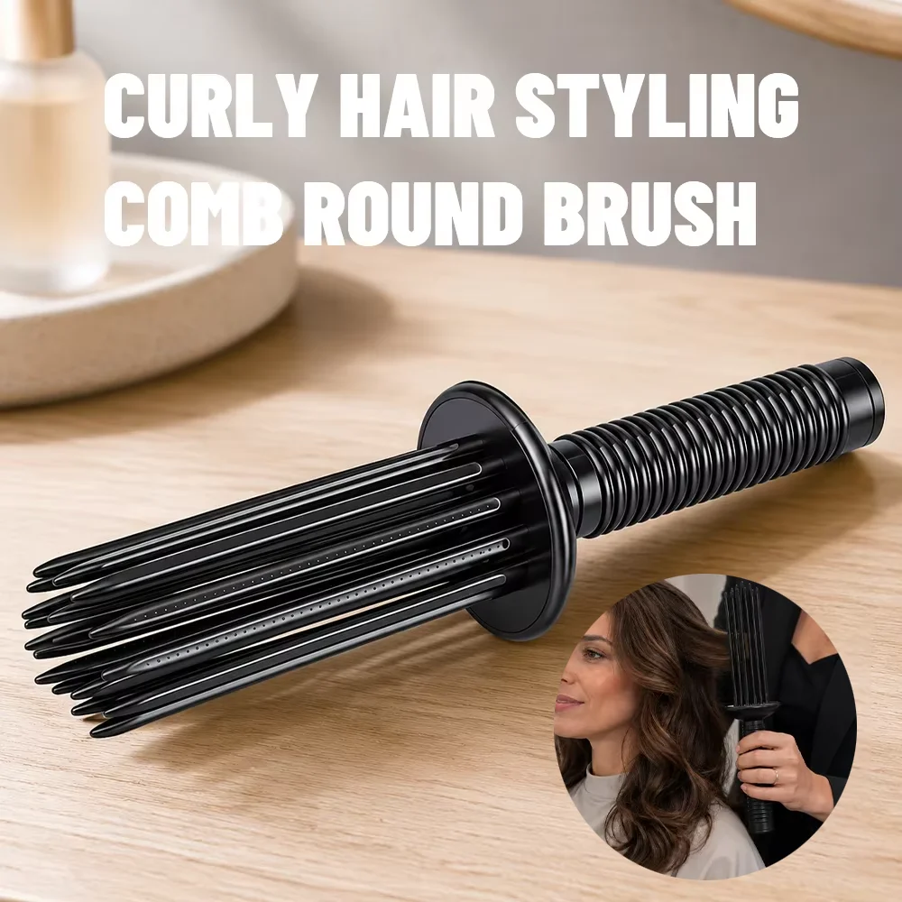 Hair Curler Fluffy Curling Roll Comb with Anti- Slip Design Professional Hairstyling Tools for Voluminous Curls