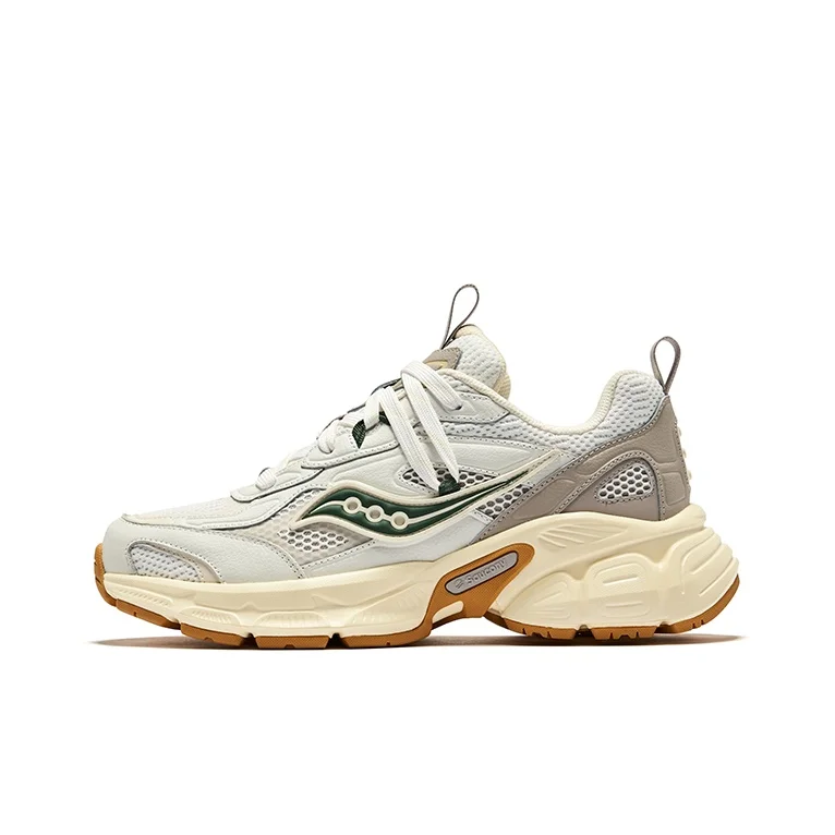 Saucony 2K CAVALRY Vintage Low top Casual Running Shoes Unisex White Gray Green S79053-8