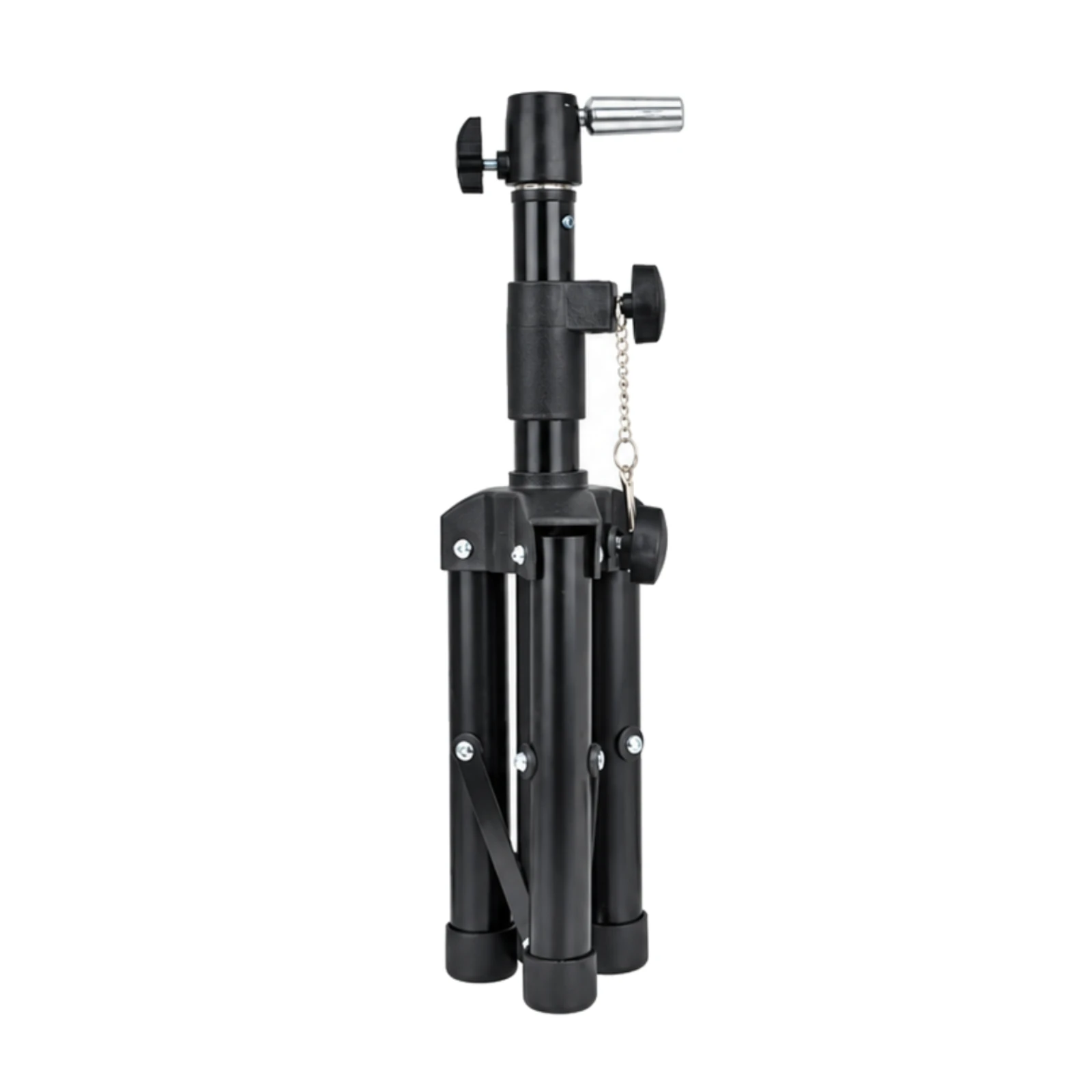 Mannequin Head Tripod Stand Foldable Adjustable Hairpiece Stand with Rotating Top Manikin Head Tripod Lightweight Metal