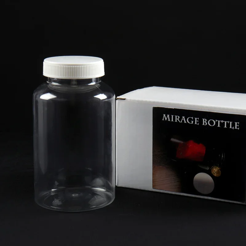 Gimmick Mirage Bottle Magic Tricks, Empty Bottle Appear Small Objects Goldfish Coins Closeup Illusion Magic Props for Magician
