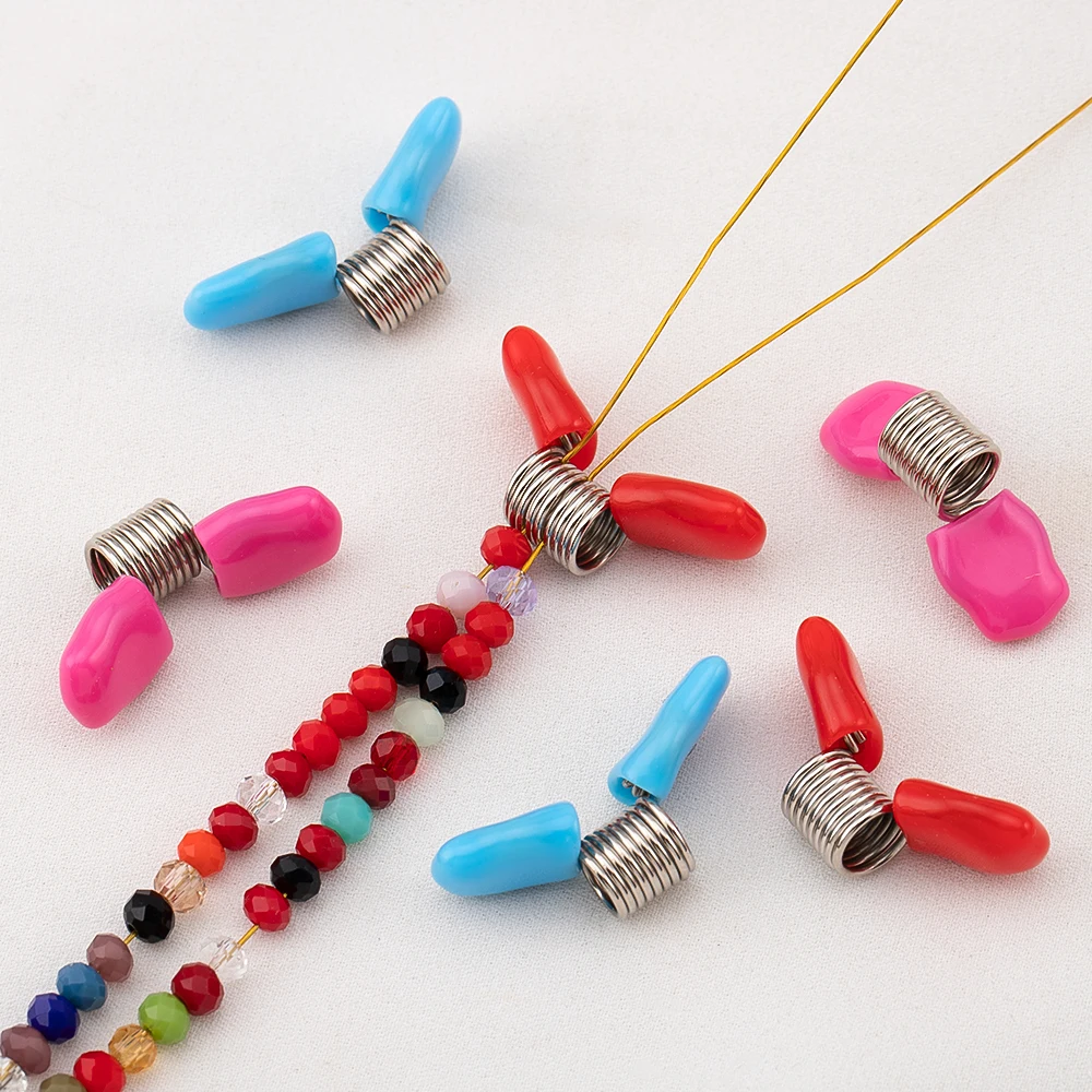 Beads Stopper Spring Clamps Creative Bead Wire End Jewelry Making Tool For Handmade DIY Bracelet Necklace Accessory Wholesale