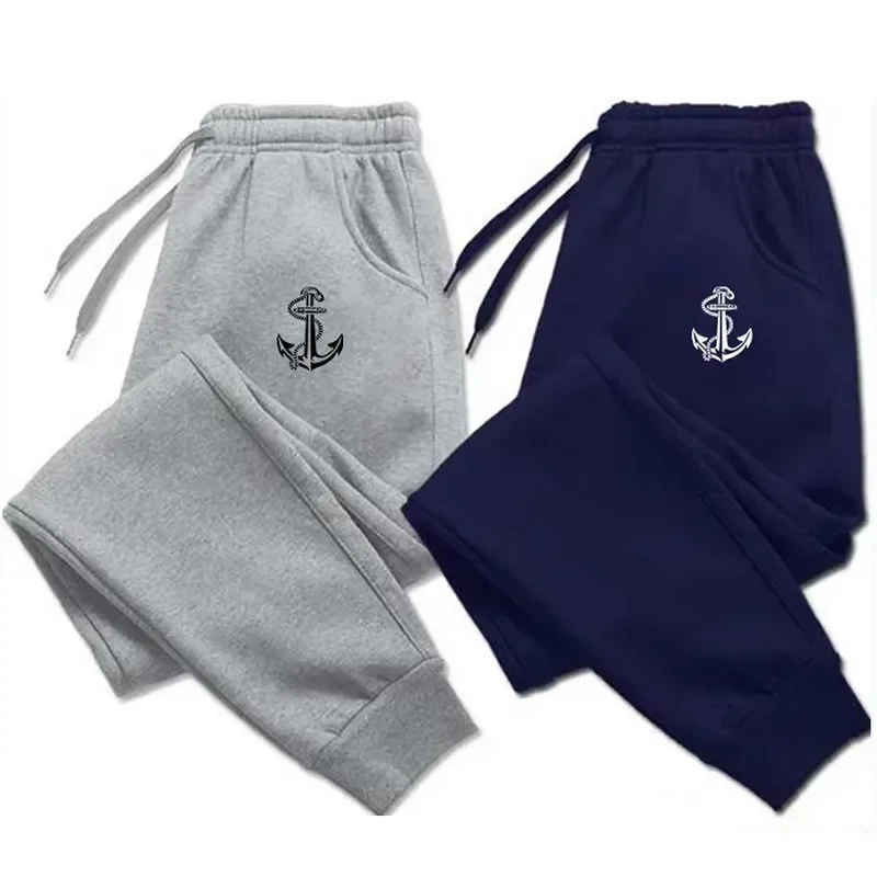 New Autumn Winter Men's Drawstring Sweatpants High Quality Casual Sport Trousers Harajuku Style Plus Size Cuffed Fitness Joggers