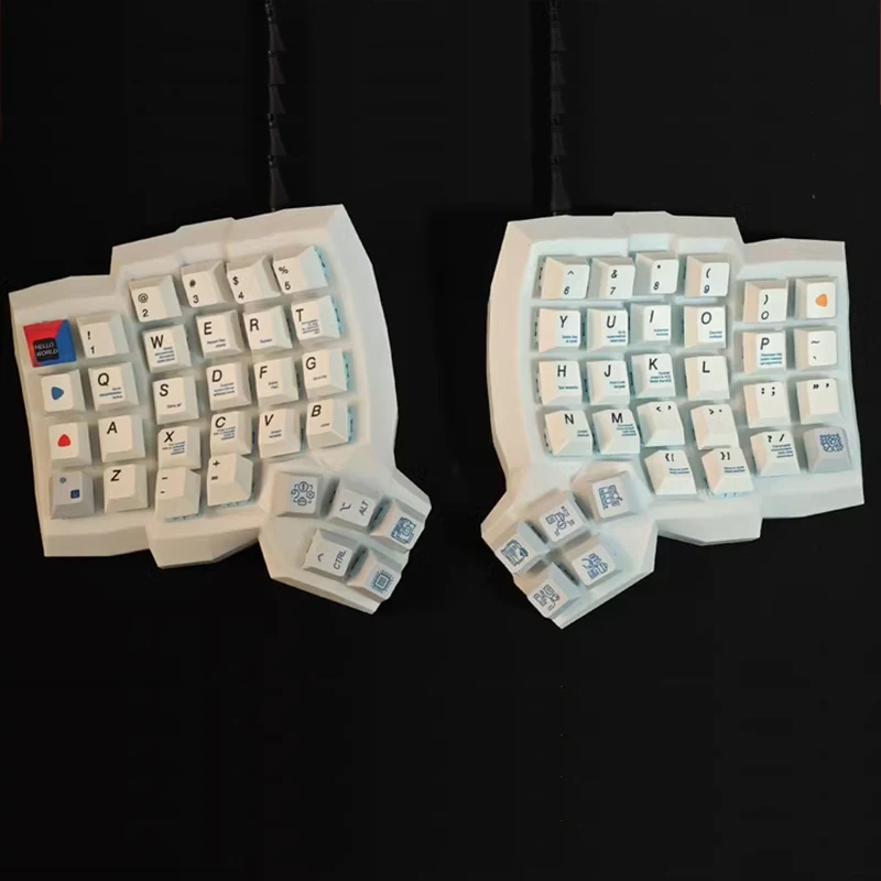 Dactyl Manuform Split Keyboard Kit Customized VIAl Key Change Wired Single-mode Ergonomic Curved Keyboard Office Gaming Keyboard